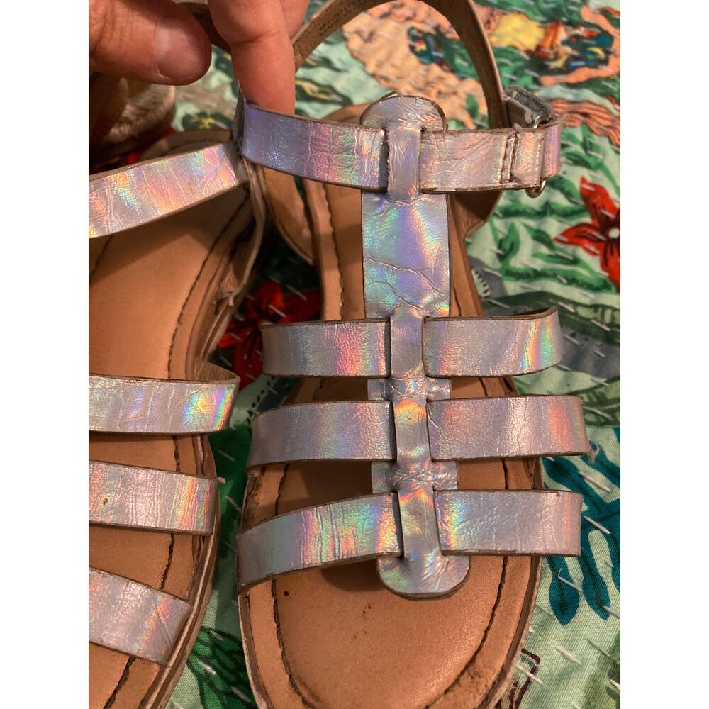 DV Dolce Vita Girls Sandals Metallic Shimmer Gladiator ~ Sz 12